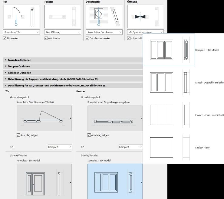 Rohbau-Darstellung Fensteröffnung im Schnitt - Graphisoft Community